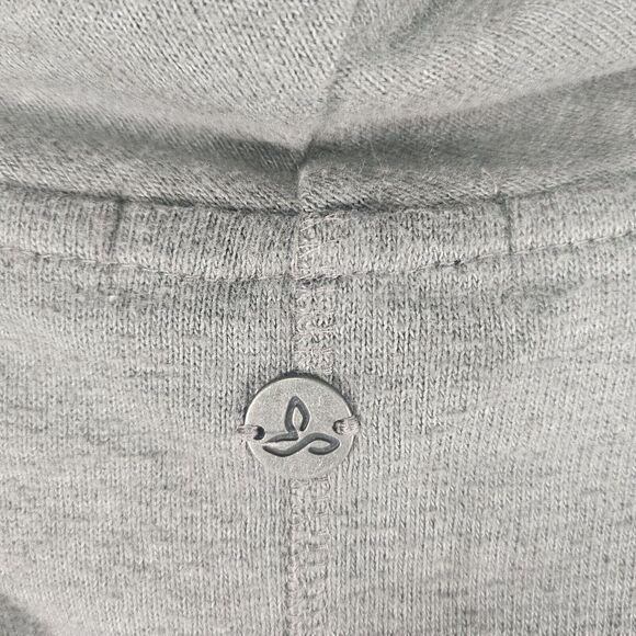 Prana Turtleneck Sweater Women M Grey Lagenlook Base Layer Logo‎ L/S Preppy Fall - Picture 5 of 9